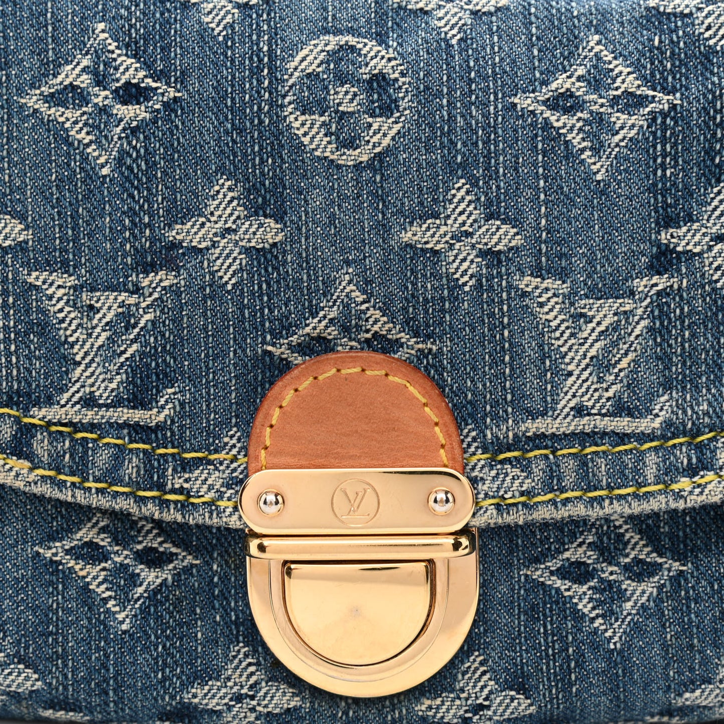 Monogram Denim Mini Pleaty Blue