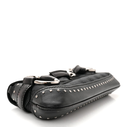 Gucci Monogram Studded Horsebit Clutch Black 4 of 13