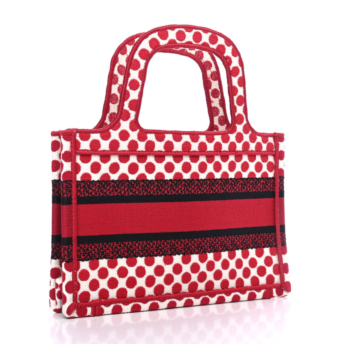 Canvas DiorAmour Dots Mini Book Tote Red