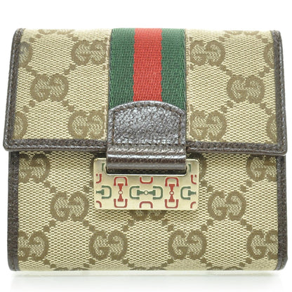 Gucci Monogram French Flap Wallet Ebony 1 of 8