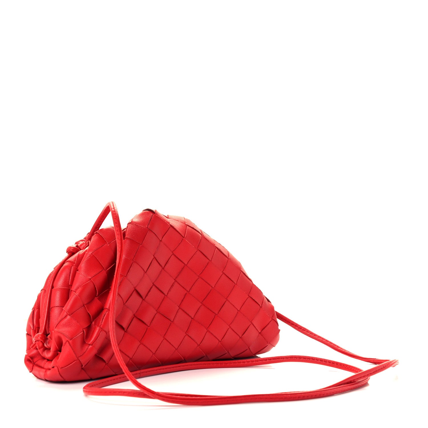 Bottega Veneta Nappa Intrecciato The Mini Pouch Bright Red 3 of 11