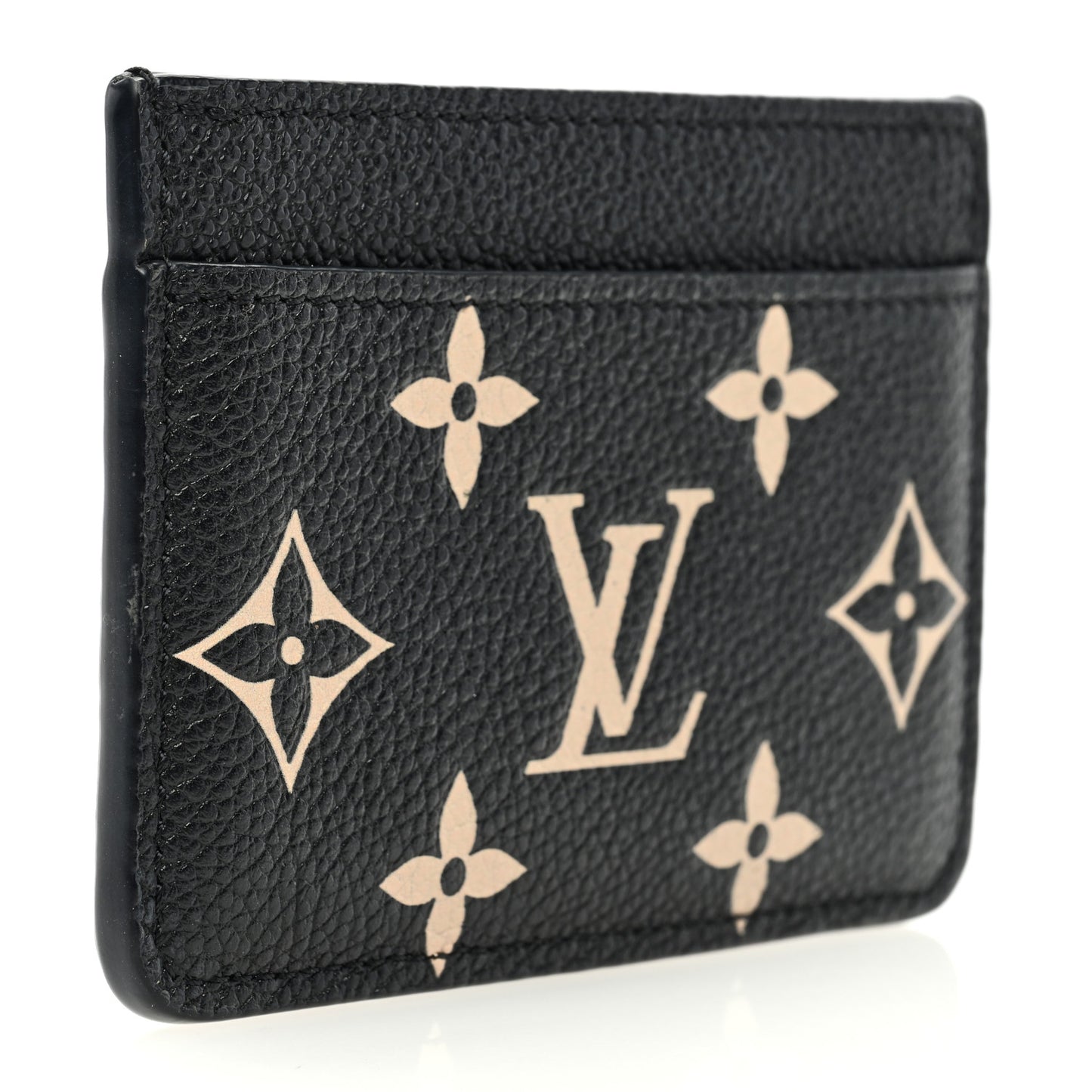 Empreinte Card Holder Black Beige