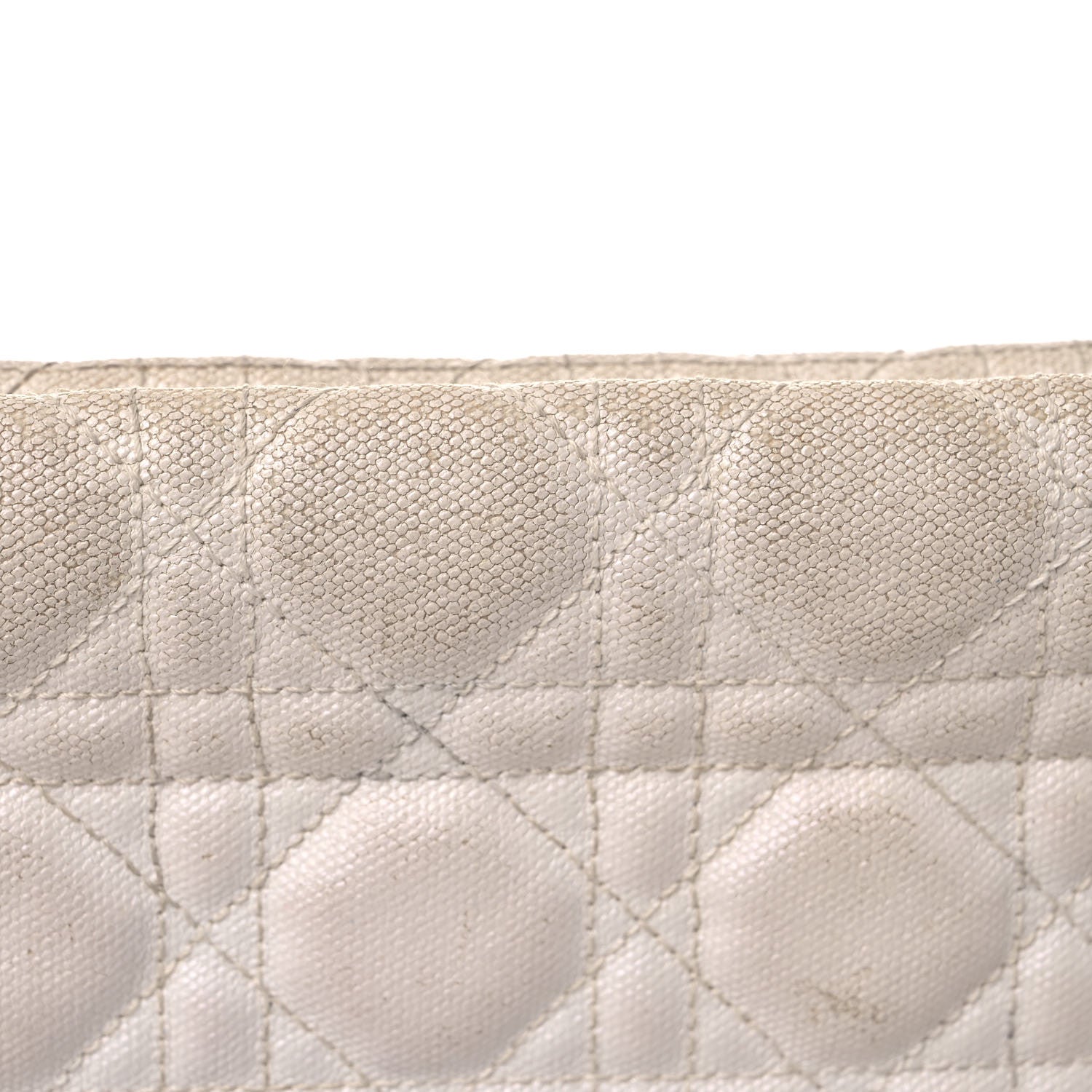 Christian Dior Coated Canvas Cannage Panarea Pouch White 14 of 18