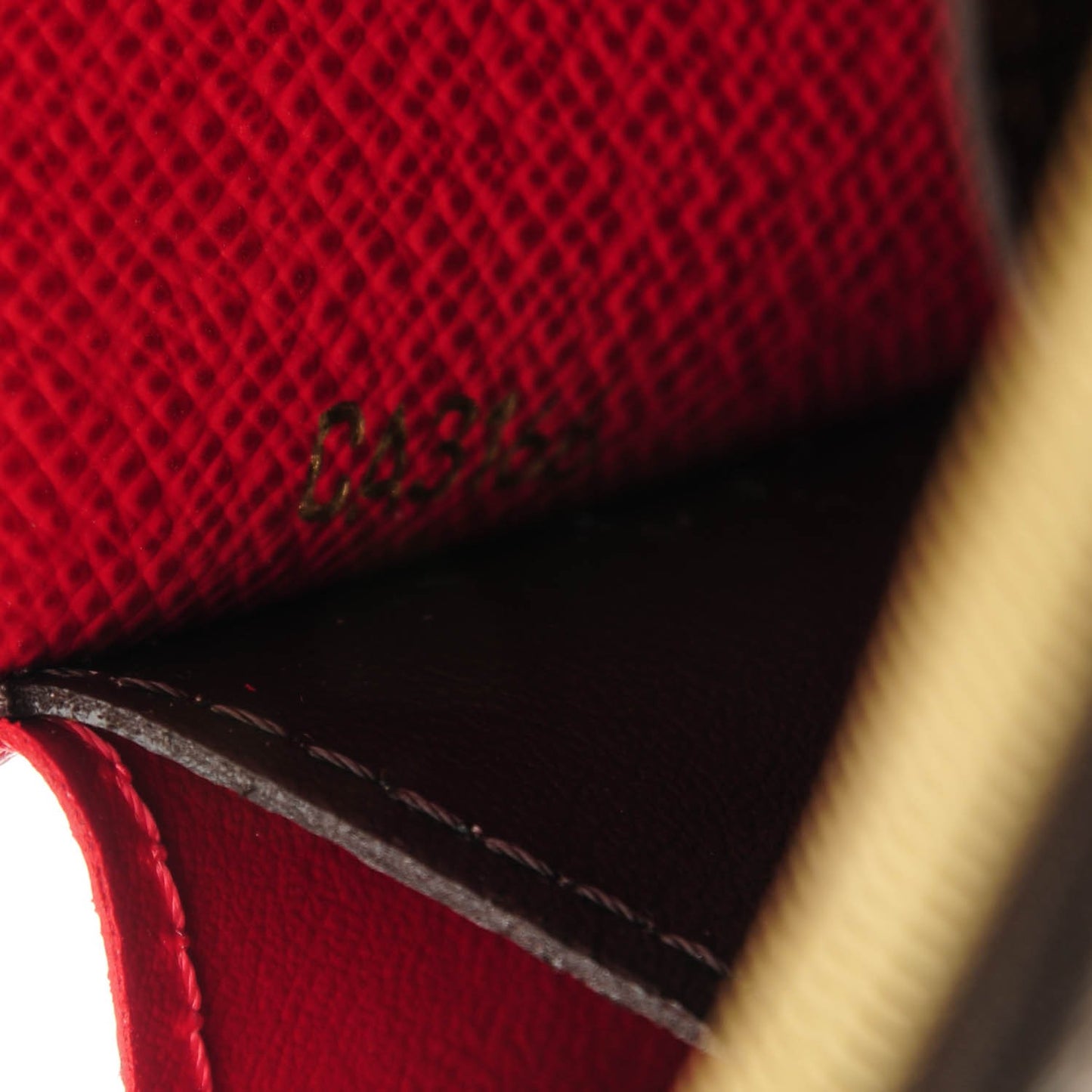 Damier Ebene Emilie Wallet Red