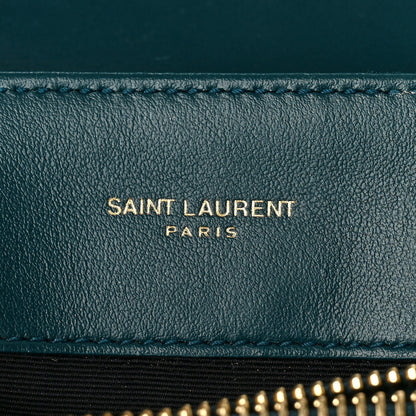 Saint Laurent Calfskin Y Quilted Monogram Small Loulou Chain Satchel Green 6 of 10