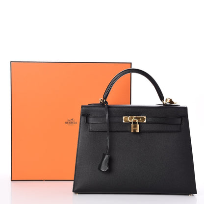 Hermes Epsom Kelly Sellier 32 Black 33 of 33