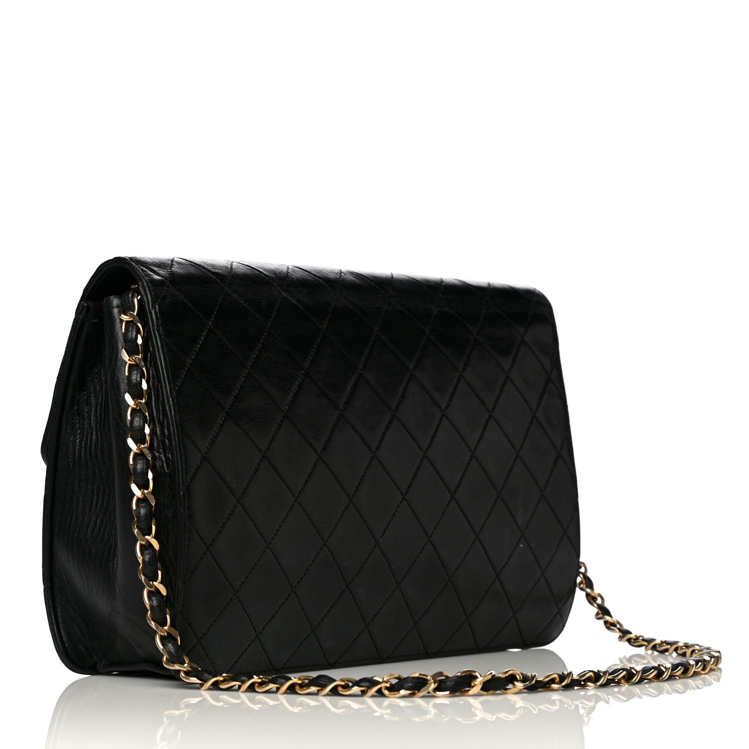 Chanel Lambskin Quilted Medium Single Flap Black 2 of 15