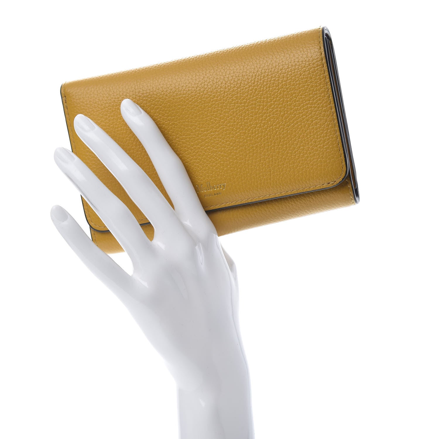 Mulberry Small Classic Grain Medium Continental French Wallet Deep Amber 2 of 9