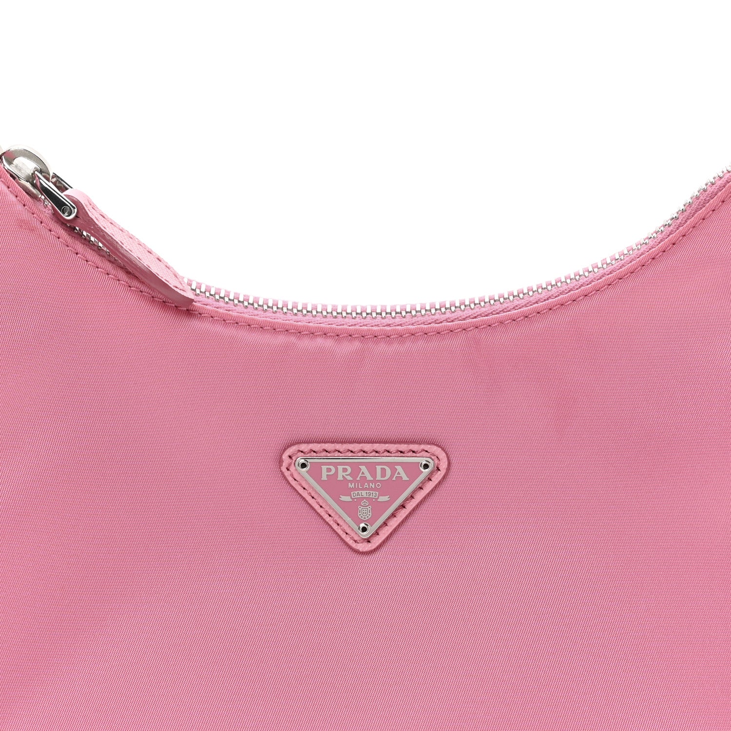 Prada Tessuto Nylon Saffiano Mini Re-Edition 2005 Bag Begonia 9 of 13