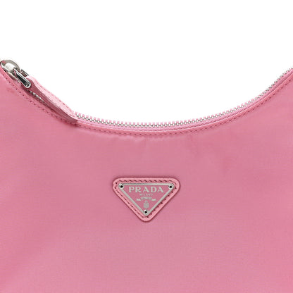 Prada Tessuto Nylon Saffiano Mini Re-Edition 2005 Bag Begonia 9 of 13