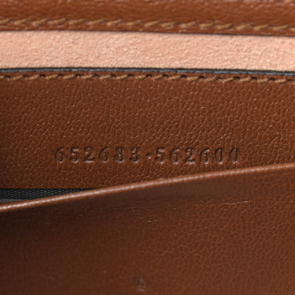 Gucci GG Supreme Monogram Calfskin Mini Padlock Top Handle Shoulder Bag Beige Black Cuir 7 of 9