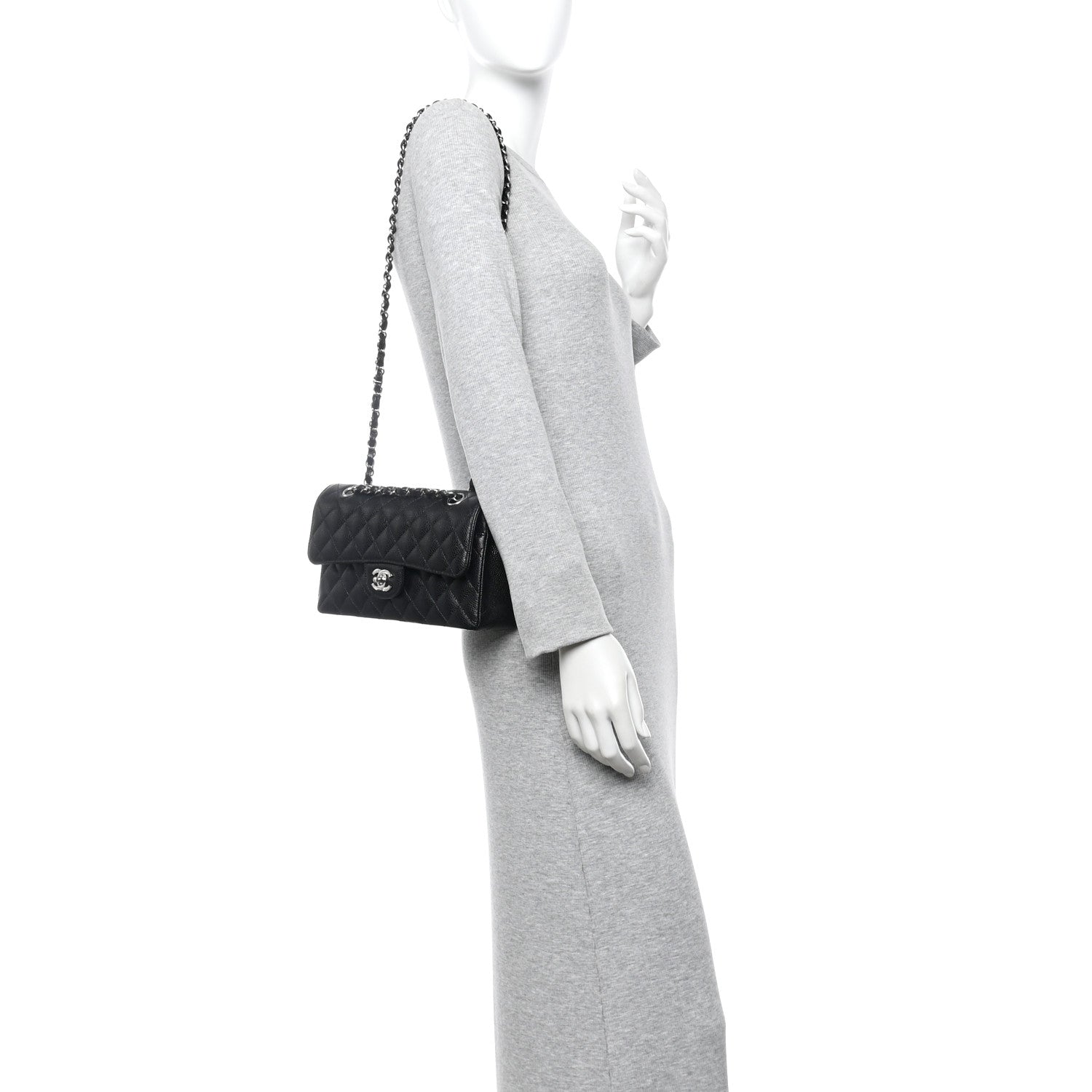 Chanel Caviar Quilted Small Double Flap Black 2 of 9