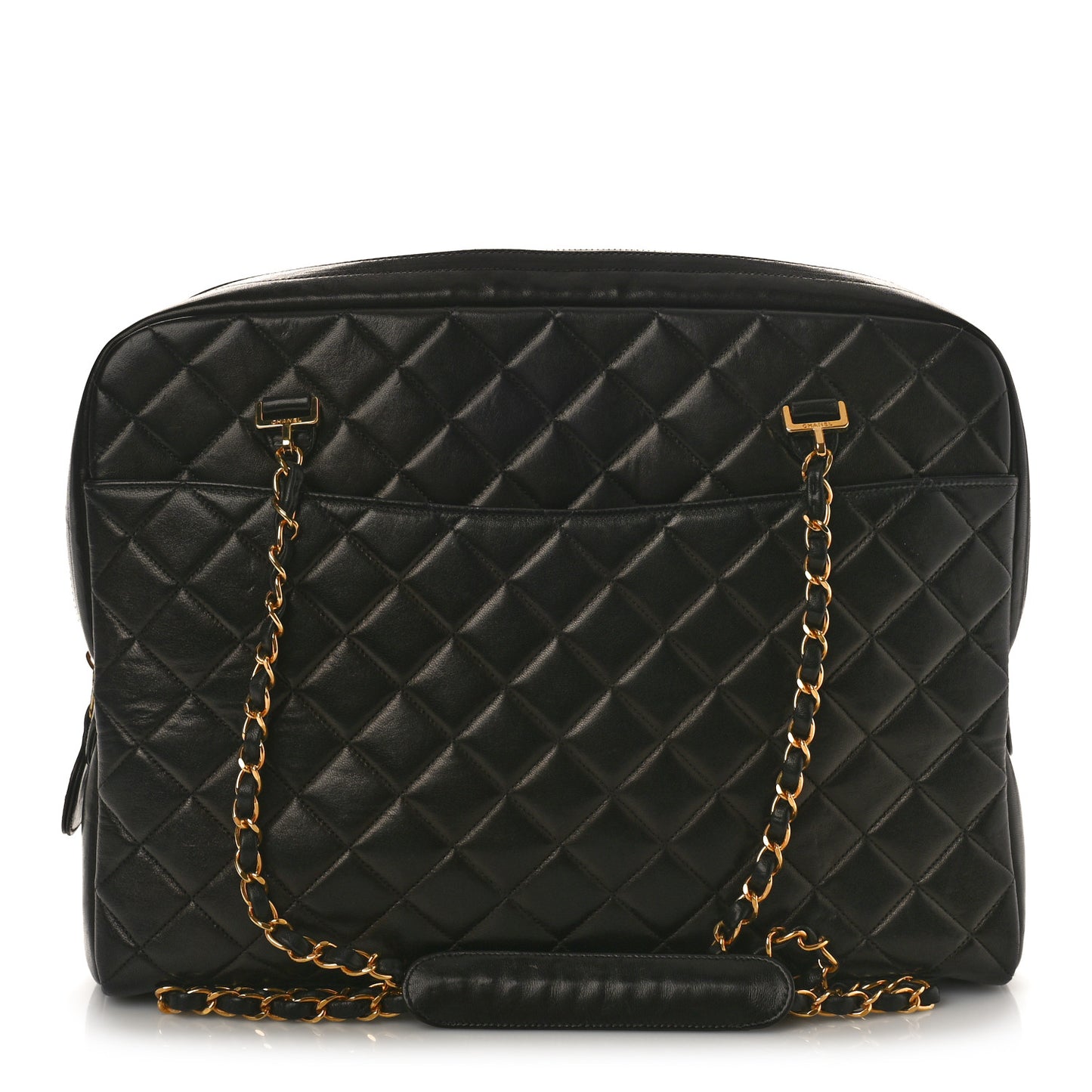 Lambskin Quilted Shoulder Bag Black