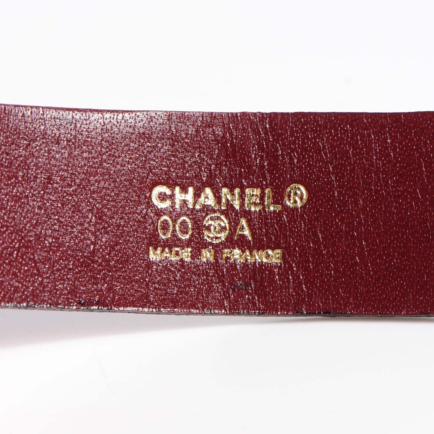 Lambskin Crystal CC Buckle Bracelet Burgundy