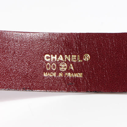 Chanel Lambskin Crystal CC Buckle Bracelet Burgundy 4 of 4