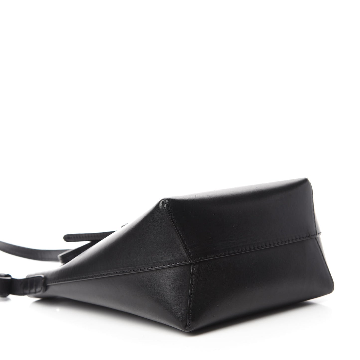Calfskin Mini Mini Bucket Bag Black Argento