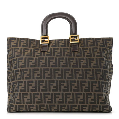 Fendi Zucca Holdall Tote Tobacco Black 1 of 12
