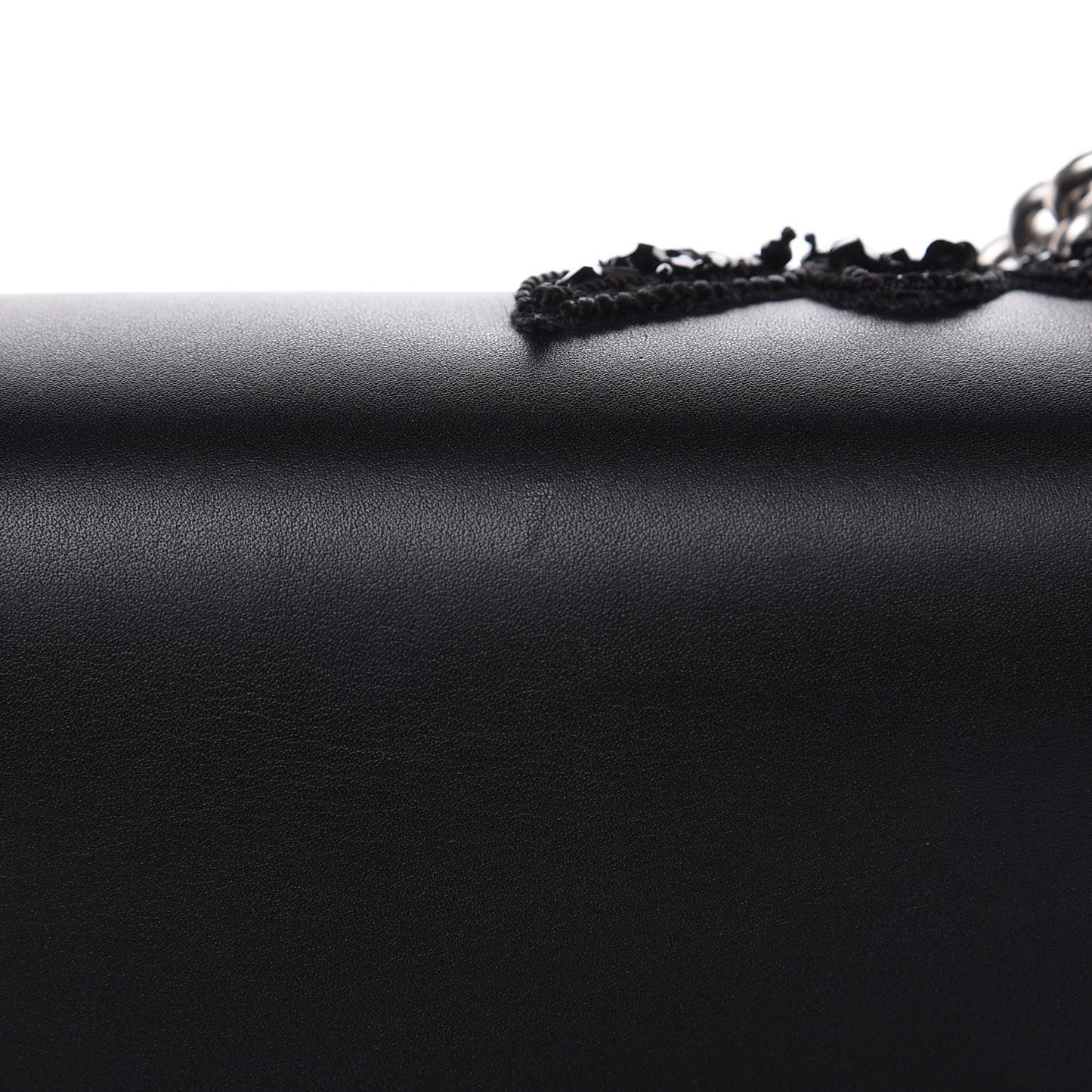 Calfskin Embroidered Medium Dionysus Shoulder Bag Black