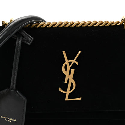 Saint Laurent Velvet Small Monogram Sunset Black 7 of 12