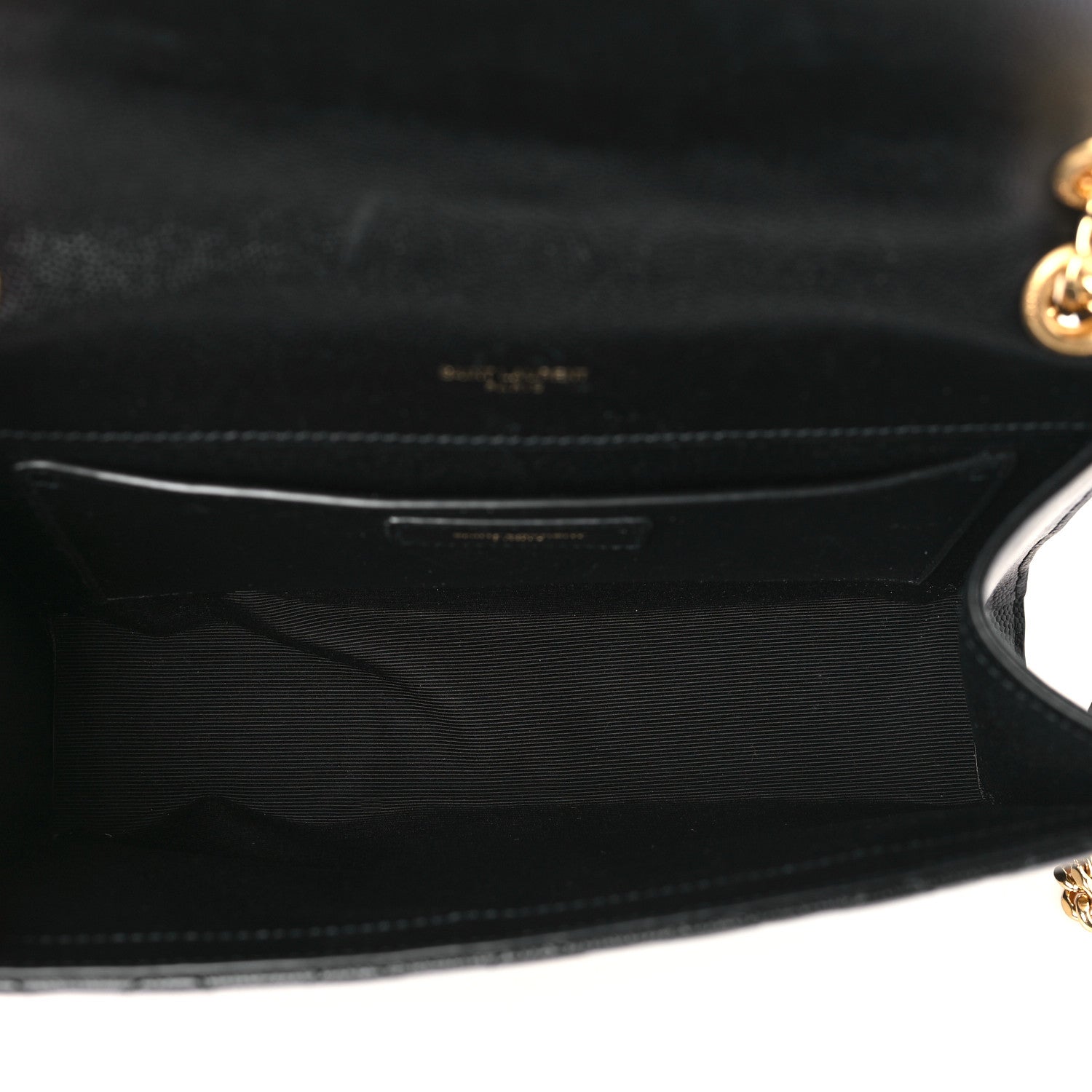Saint Laurent Grain De Poudre Textured Mixed Matelasse Triquilt Medium Monogram Satchel Black 5 of 9