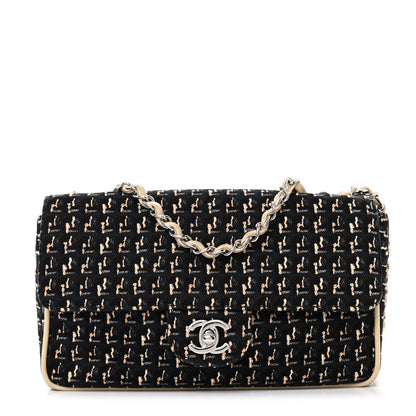 Chanel Canvas Lambskin Small Flap Black Beige Multicolor 1 of 11