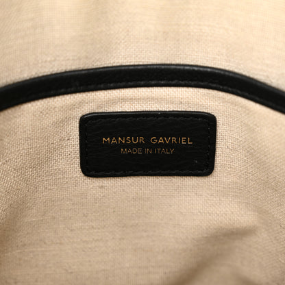 Mansur Gavriel Pebbled Calfskin Zip Bucket Bag Black 6 of 11