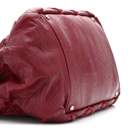 Chanel Calfskin Ultra Stitch Tote Dark Red 9 of 11