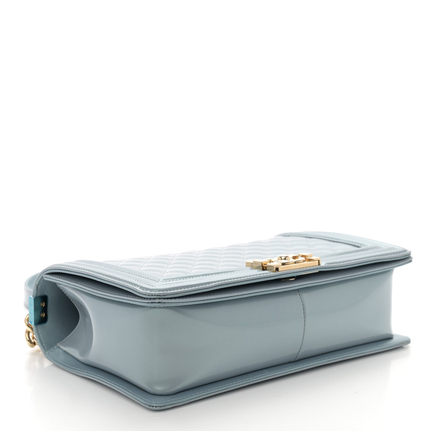 Chanel Iridescent Glazed Calfskin Quilted New Medium Boy Flap Light Blue 4 of 11