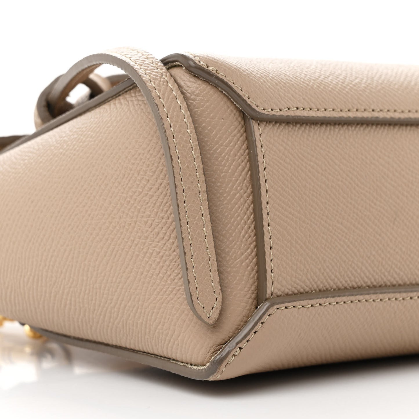 Grained Calfskin Pico Belt Bag Light Taupe