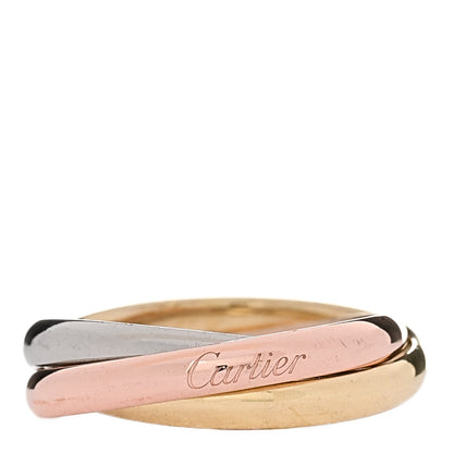 Cartier 18K Pink Yellow White Gold Small Trinity Ring 51 5.75 1 of 4