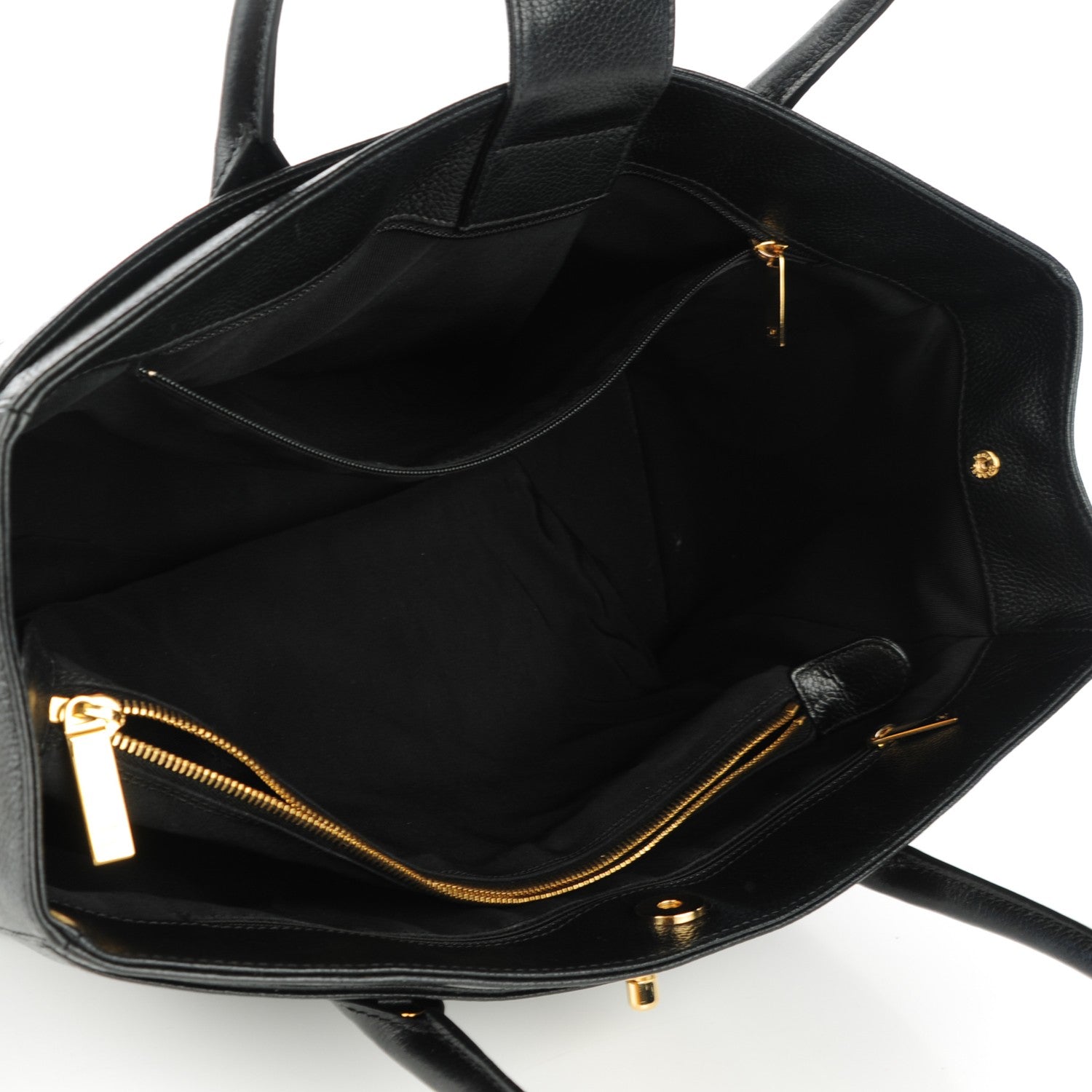 Chanel Calfskin Cerf Executive Shopper Tote Black 5 of 7
