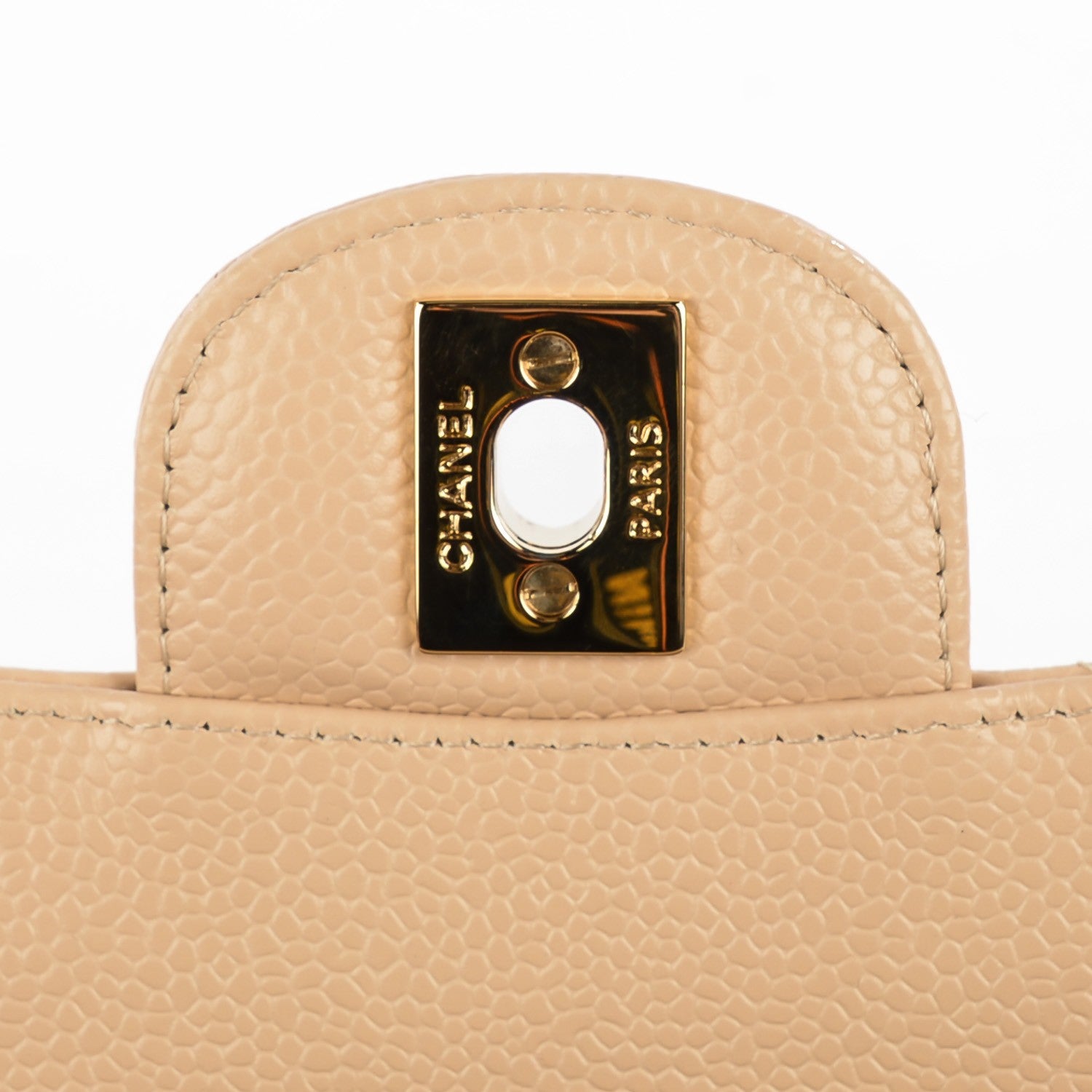 Chanel Caviar Quilted Medium Double Flap Beige Clair 8 of 8