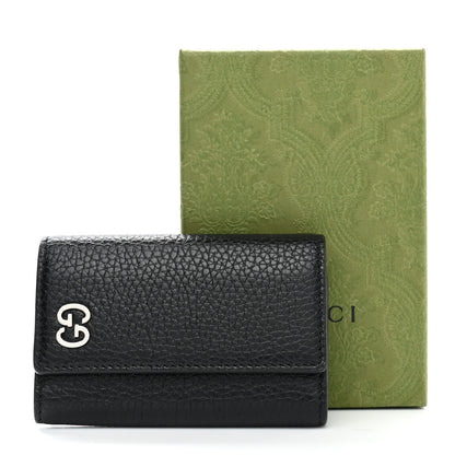 Gucci Pebbled Calfskin Dorian 6 Key Holder Case Black 8 of 8