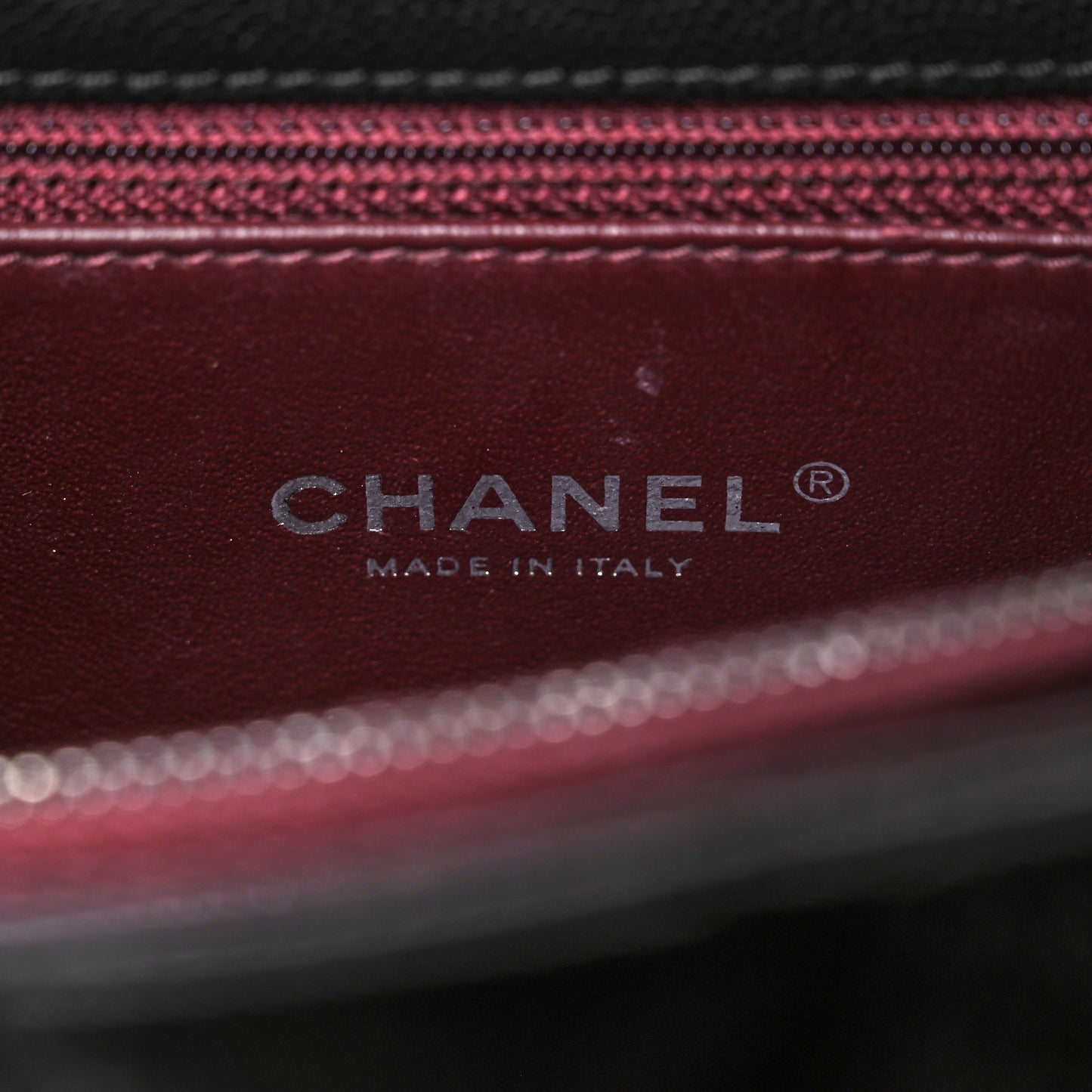 Caviar Lizard Quilted Small Coco Handle Flap Black