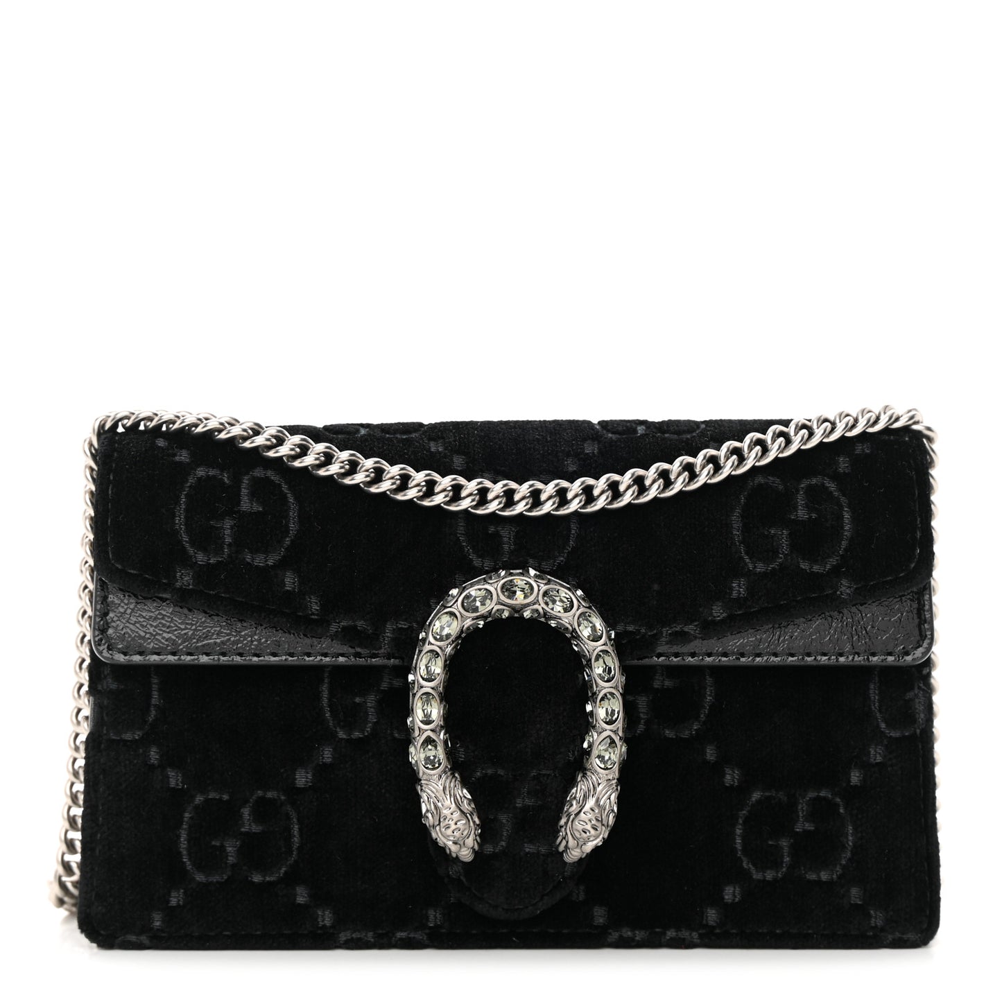 Velvet Super Mini Dionysus Shoulder Bag Black