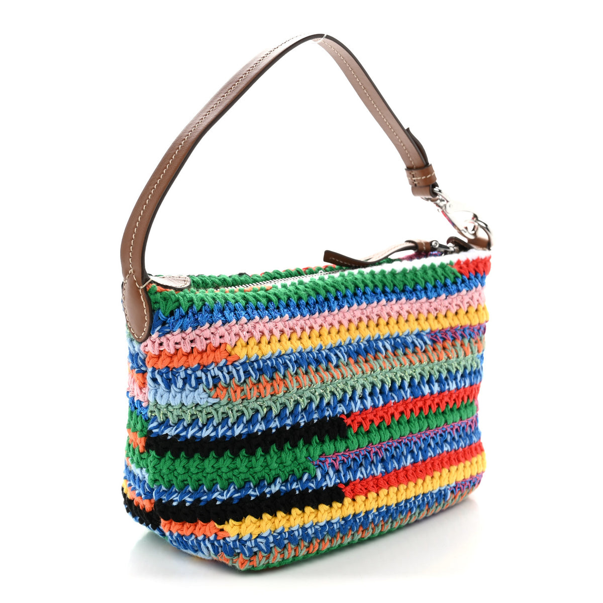 Fabric Crochet Pouch Multicolor