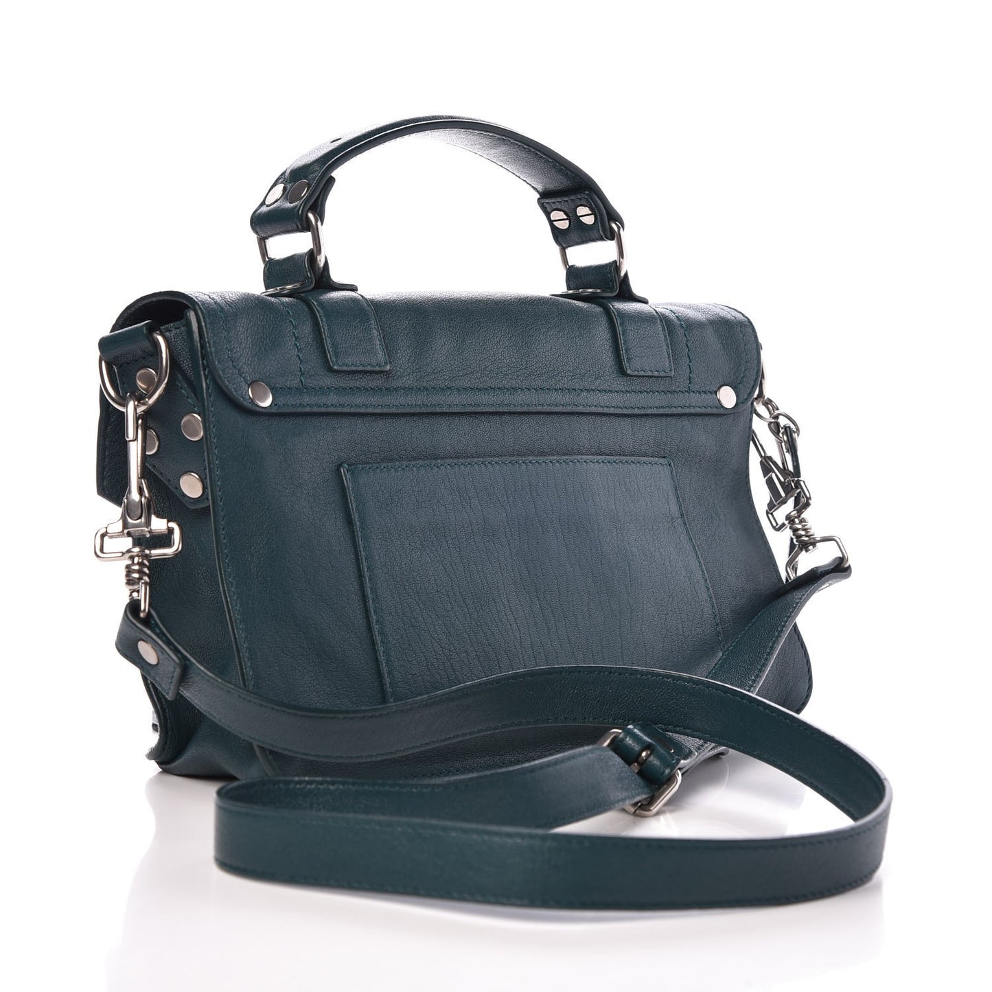 Calfskin Tiny PS1 Satchel Dark Teal