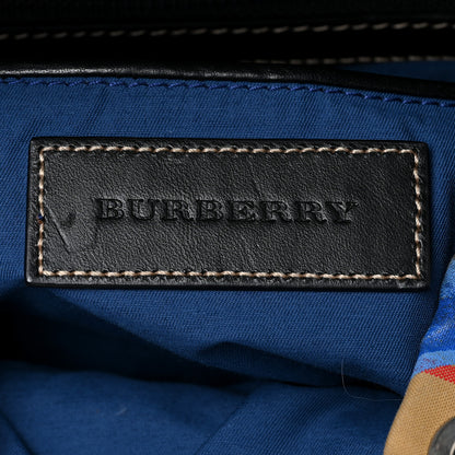Burberry Vintage Check Graffiti Print Medium Rucksack Backpack Blue Antique Yellow 6 of 9