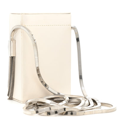 Saint Laurent Lambskin Smoking Box Crossbody White 2 of 10