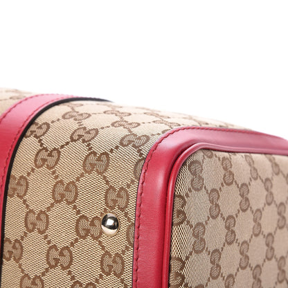 Gucci Monogram Medium Joy Boston Beige Red 8 of 10