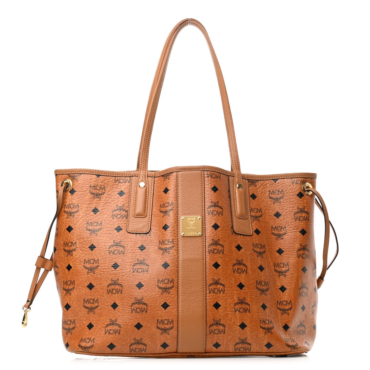 Visetos Medium Liz Reversible Shopper Tote Cognac