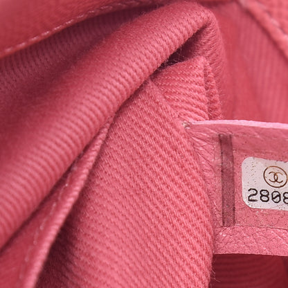 Chanel Caviar Lizard Embossed Quilted Small Coco Handle Flap Pink 7 of 14