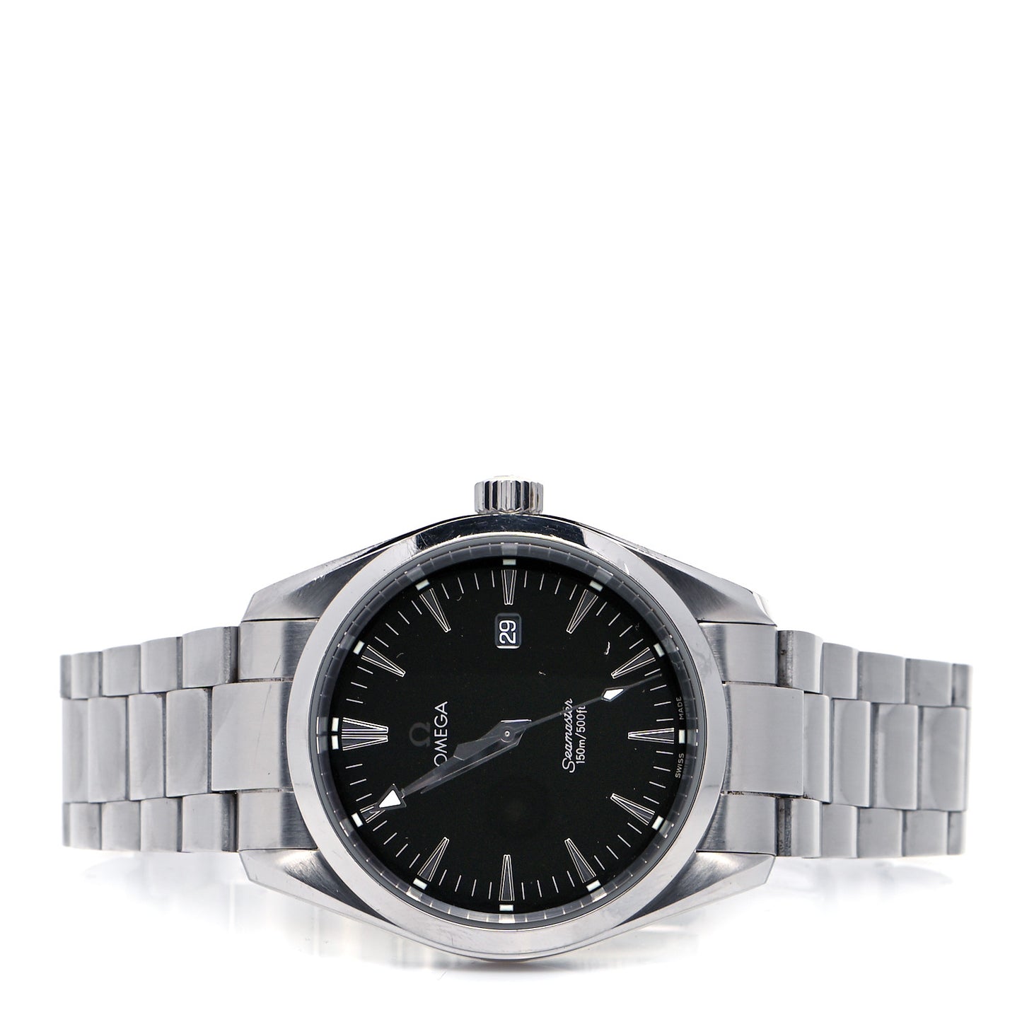 Stainless Steel 39mm Seamaster Aqua Terra Quartz Watch Black 2517.50