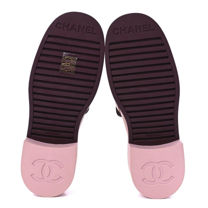 Chanel Lambskin Quilted CC Turnlock Loafers 37 Dark Pink 7 of 12