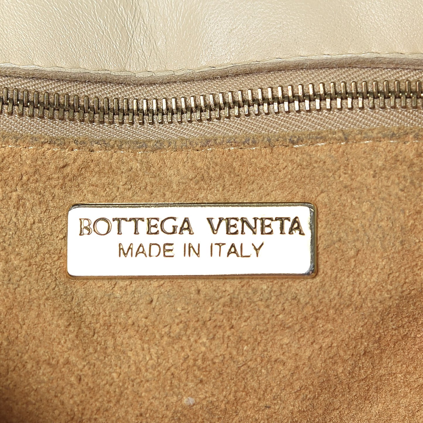 Nappa Intrecciato Crossbody Flap Bag Beige