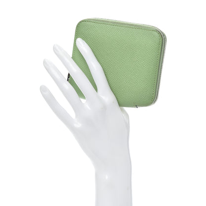 Hermes Epsom Silk'In Compact Wallet Vert Criquet 2 of 6