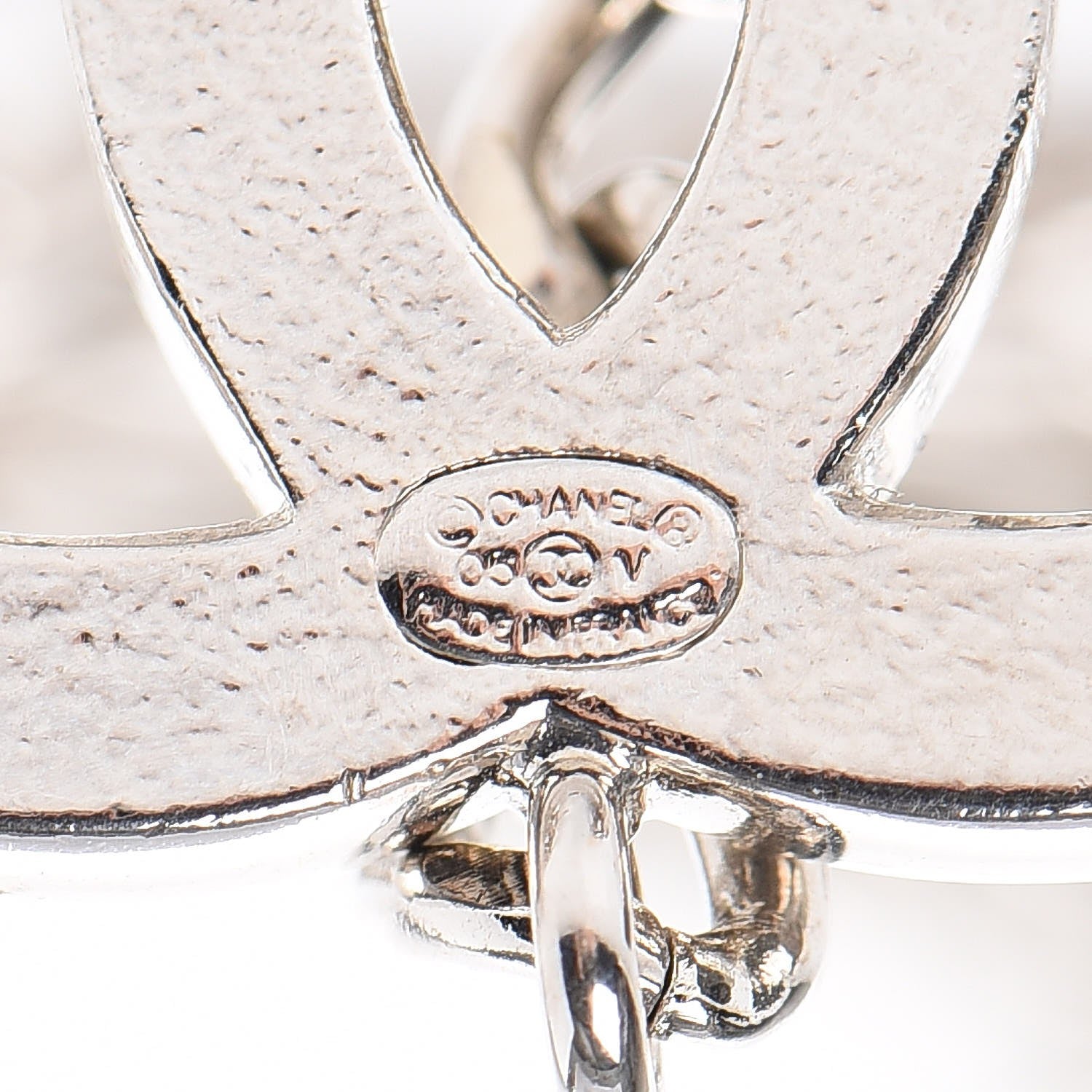 Chanel Chain Enamel CC Belt White Silver 6 of 7