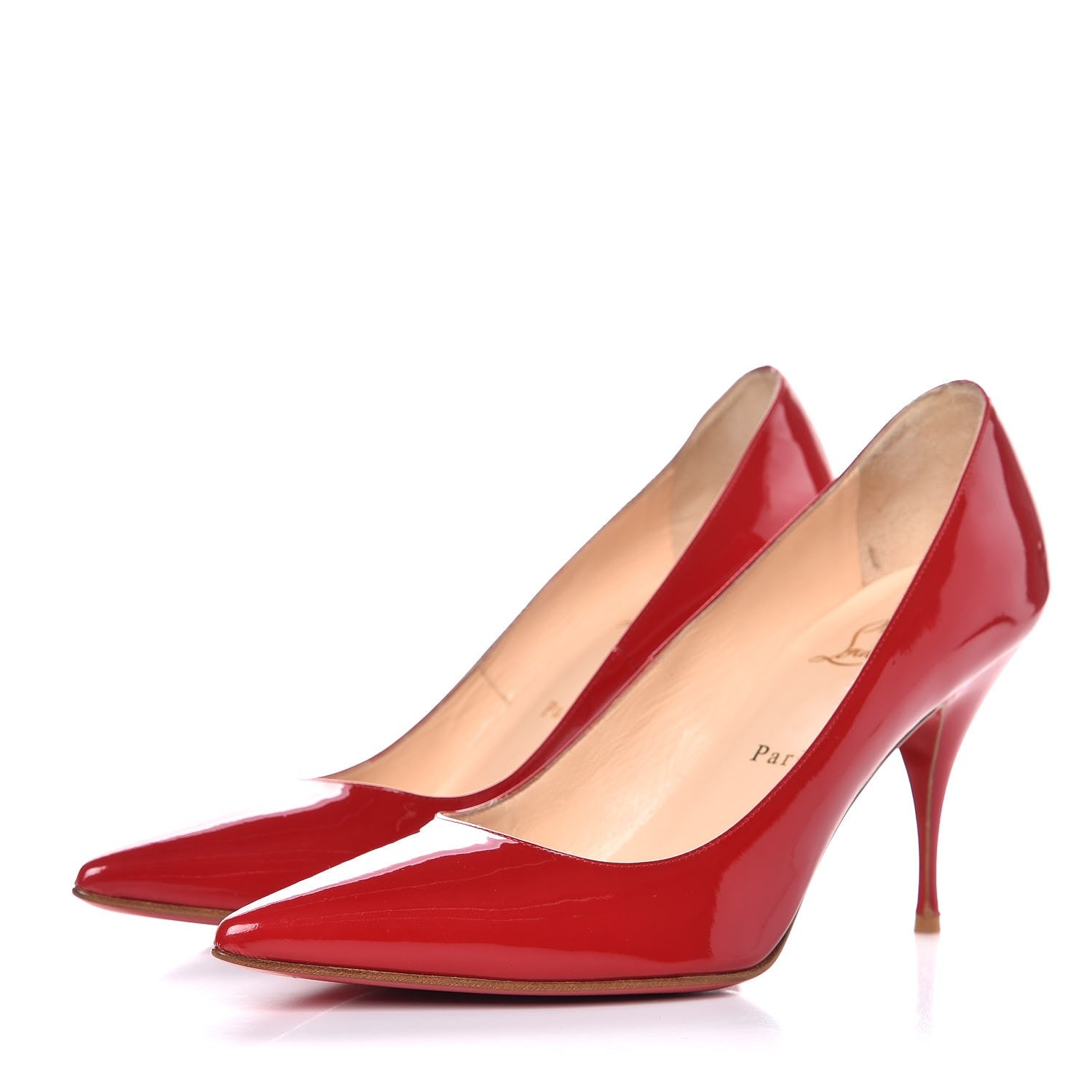 Christian Louboutin Patent New Piaf 85 Pumps 40.5 Cherry 3 of 13
