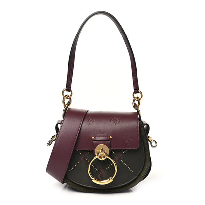 Chloe Calfskin Little Horses Embroidered Baroque Small Tess Bag Deep Forest 1 of 10