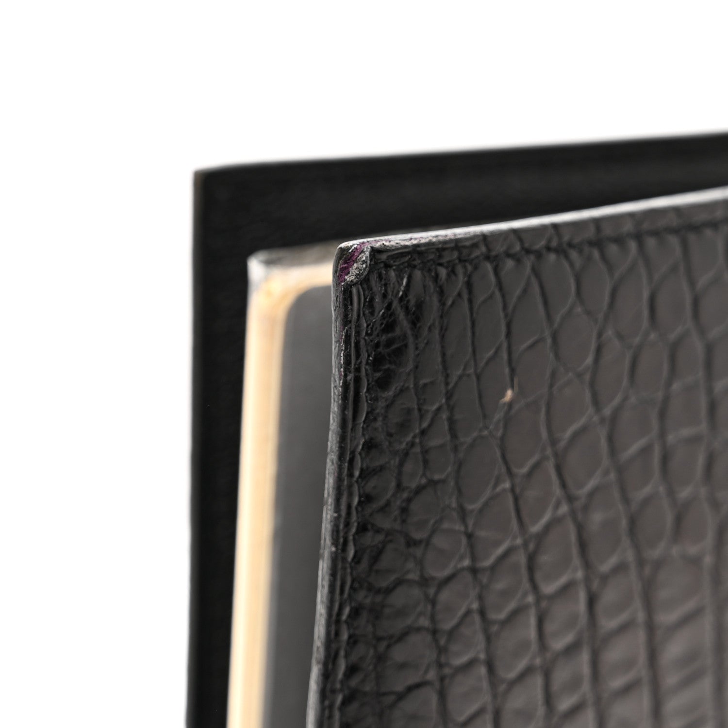 Hermes Matte Alligator Globe Trotter Agenda Cover Black 7 of 8